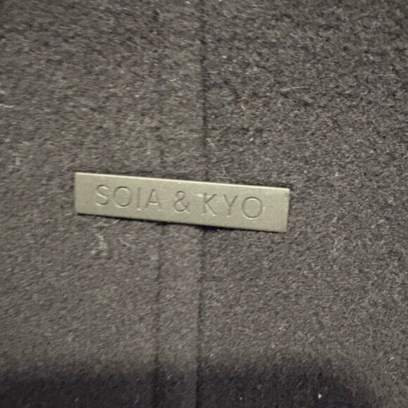 SOIA & KYO WOOL AND CASHMERE PEACOAT Black- - Picture 7 of 15